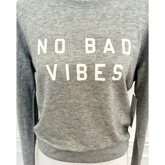 Spiritual Gangster No BAD VIBES Crew Neck Savasana Sweatshirt Women Size M NWT - Picture 3 of 10